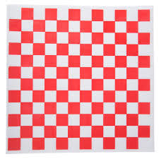 12" X 12" RED CHECK DELI SANDWICH WRAP PAPER - 5000/CAS