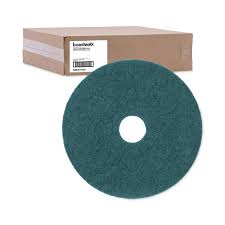 HEAVY-DUTY GREEN SCRUBBING FLOOR PADS / 17" DIAMETER