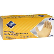 LATEX GLOVE / PF / EXTRA LARGE / NATURAL / 100 PER BOX
