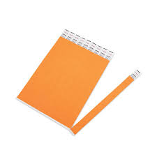 NEON ORANGE NUMBERED WRISTBANDS - BOX OF 500
