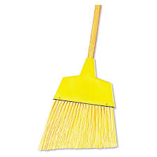 BOARDWALK YELLOW ANGLE BROOM / 53" WOODEN HANDLE (EACH)