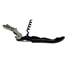 BLACK DOUBLE LEVER CORKSCREW WINE KEY