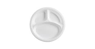 10 INCH PLASTIC PLATE / WHITE / 500 PER CASE (CASE)