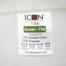 FLAT SHEET / QUEEN / ICON 300  / 94 X 120 (DOZEN)