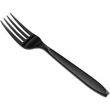 SOLO CUP CULTERY FORK HVY WT BLACK 1M CS