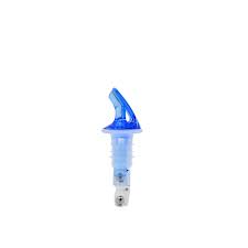 .875 OZ. CLEAR SPOUT / BLUE TAIL MEASURED LIQUOR POURER