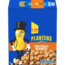 PLANTER'S HONEY ROASTED PEANUTS, 1.75 OZ PACK, 18 PER