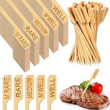 MEDIUM RARE / BAMBOO MEAT MARKER / 3.5 INCH / 100 PER