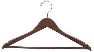 MEN'S WOOD FLAT SUIT HANGER-BALL TOP HOOK- WALNUT