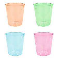 1 OZ PLASTIC SHOT CUPS / ASSORTED NEON (60/PACK)
