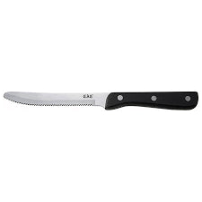 5" STAINLESS STEEL STEAK KNIFE WITH STRAIGHT POLY HANDLE