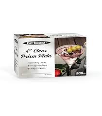 PRIZM COCKTAIL PICKS - CLEAR(9 CM BOX OF 1000