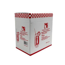 RED SIP STRAW 6 INCH (1,000/BOX) (10,000/CASE)