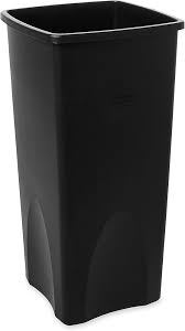 23 GALLON / TRASH CAN / BLACK  / SQUARE (EACH)