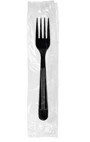 PLASTIC FORK / BLACK /  HEAVY WEIGHT / 1,000 PER CASE