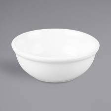 ACOPA 10 OZ. BRIGHT WHITE ROLLED EDGE CHINA NAPPIE BOWL