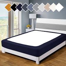 TAILORED BOX SPRING COVER / NAVY BLUE / FULL XL / 54 X 80