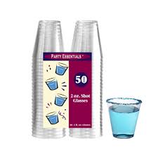 2 OZ PLASTIC SHOT CUPS / CLEAR (50/PACK)