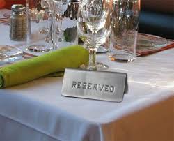 RESERVED / TABLETOP SIGN / STAMPED (EACH)