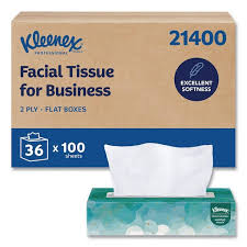 KLEENEX / WHITE FACIAL TISSUE, 2-PLY, WHITE, POP-UP BOX, 100