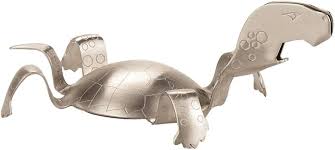 BLACK AND TAN TURTLE BAR SPOON - STAINLESS STEEL