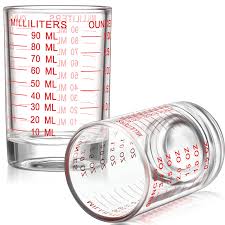 GLASS JIGGER- CURVE GLASS MEASURER 3OZ