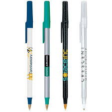 BIC PEN WITH LOGO / ROUND STICK / 2-COLOR LOGO / BLUE