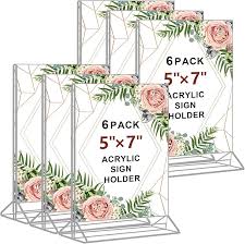 5" X 7" ACRYLIC TABLE CARD HOLDER