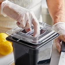 1/6 SIZE CLEAN POLYCARBONATE FOOD PAN LID WITH HANDLE (EACH