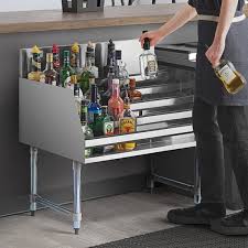 36" FIVE TIER STAINLESS  STEEL LIQUOR DISPLAY RACK (EA)