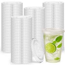 PET FLAT STRAW SLOT LID / FITS 12-24 OZ PET CUPS (10/100)