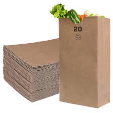 20# BROWN PAPER BAG / 8.25 X 5.94 / 16.13 / 500 PER