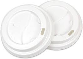 FLAT HOT CUP LID / WHITE (10/100/1,000)