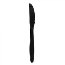 PLASTIC KNIFE / BLACK / HEAVYWEIGHT / 1,000 PER CASE