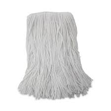 MOP HEAD / CUT END / WHITE /  MEDIUM / 24 OZ / 12 PER CASE