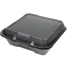 9 X 9 / 1 CMPMT / BLACK FOAM HINGED TRAY (150/CS)