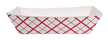 3 LB APER FOOD BASKETS, RED/WHITE (500/CS)