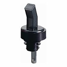 PLASTIC POURER WITH SANITARY SCREENS BLACK (12/PACK)