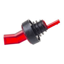 PLASTIC POURER WITH SANITARY SCREEN RED