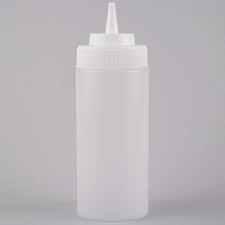 16 OZ CLEAR WIDE MOUTH SQUEEZE BOTTLE (6/PK)