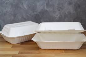 9 X 6 /  BIODEGRADABLE MOLDED FIBER HINGED TRAY (250/CS)