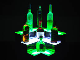 LIQUOR SHELF / 3 TIER / INSIDE CORNER / BLACK / LED (EACH)