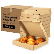 12 X 12 CORRUGATED KRAFT PIZZA BOX (50/CS)