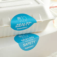 3" ROUND / BLUE TAMPER EVIDENT SEALED FOR YOUR SAFETY LABELS