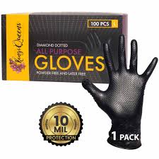 NITRILE GLOVE / LARGE / BLACK / HD / EMRPRESS [10/100/1,000]