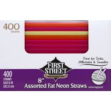 6" NEON FAT STRAWS (25/300/7,5 00)