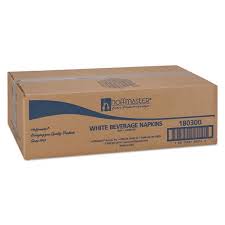 HOFFMASTER BEVERAGE NAPKINS, 2-PLY 9 1/2 X 9 1/2, WHITE,