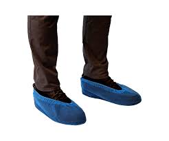 SHOE COVER / BLUE / NON-SKID BOTTOM / LARGE (400/CS)