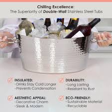 LARGE INSULATED STAINLESS STEEL ICE BUCKET