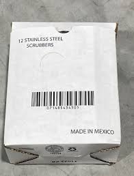 ACS STAINLESS STEEL SCRUBBER - 12 PACK  (PACK)